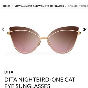 Dita nightbird cat eye sunglasses